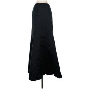 Tadashi Collection Satin Maxi Skirt Size 4 Black Mermaid Tulip Hem Formal